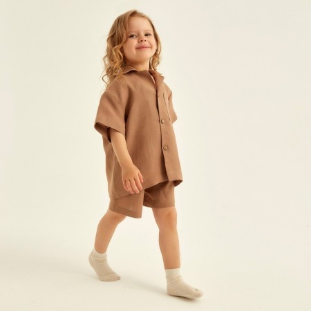 DECHIPARY HOME HOME (shirt and shorts) SL Home P 34 (122-128), coffee-1