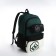 Young backpack from a lightning textile, 3 pockets, a bag, a suitcase holder, black/green color