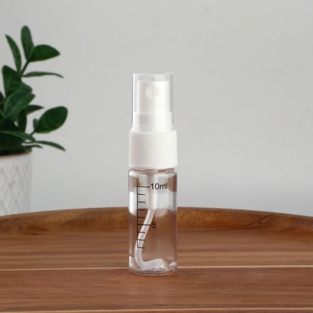 A bottle for storage, with a spray, with a division scale, 10 ml, white/transparent color-2