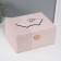 Casket to the leatherette to decorations the chest "Piece on sakura. Beige patterns" 26x20x13 cm