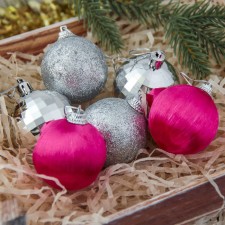 Set of balls plastic D-4.5 cm, 6 pcs 