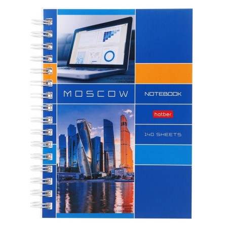 Note book A6, 140 sheets in a cage on the crest "Business City", cover Combined Cardboard-3