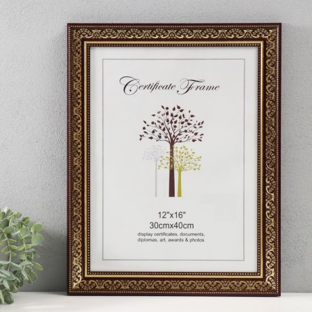 Photo frame plastic 30x40 cm "Greece" brown with gold 37x47 cm