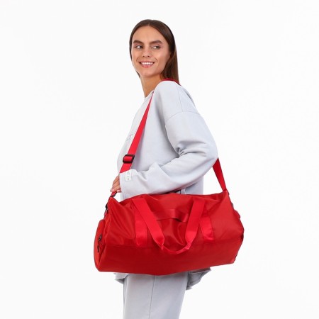 Board Road on Lightning, external pocket, suitcase holder, long belt, red color-5