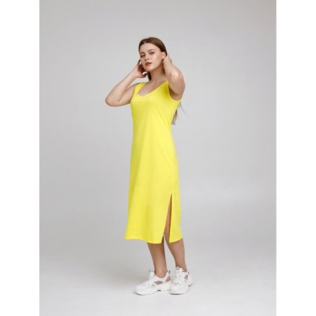 Female dress, size 54, lemon color-5