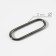 Ring for bags, oval, 43 × 15 mm, thickness - 2 mm, black nickel color