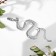 Brooch "Snake" winding, silver color