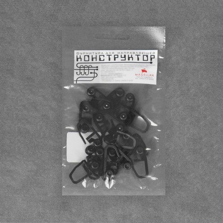 Hook for curtains, a clip with a lock, 2.7 × 1.8 cm, black color-2