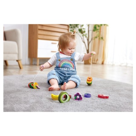 Wooden lacing "Funny caterpillars", 14 items-1