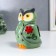 Souvenir Ceramics Light "Green Filin with Flower" from the solar battery 13.5x9.5 cm