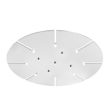Ceiling base 0992/034, 2.5x24x60 cm, chromium color