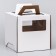 Box for cake 2 windows, with handles, white, 24 x 24 x 24