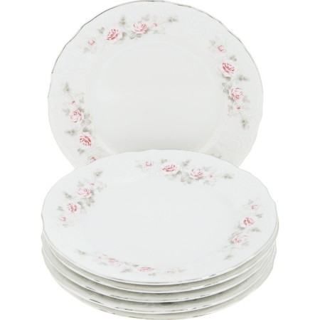 Dining set 6/24 Bernadotte, decor “Pale roses, platinum layout”, 24 items-11
