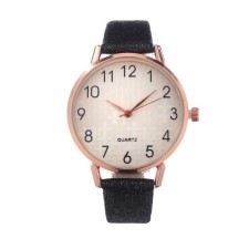 Women's watches of female “Linda”, D-3 cm, eco-leather, black