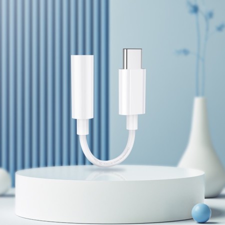 Adapter Hoco LS35, Type -C (M) - Jack 3.5mm (F), White-8