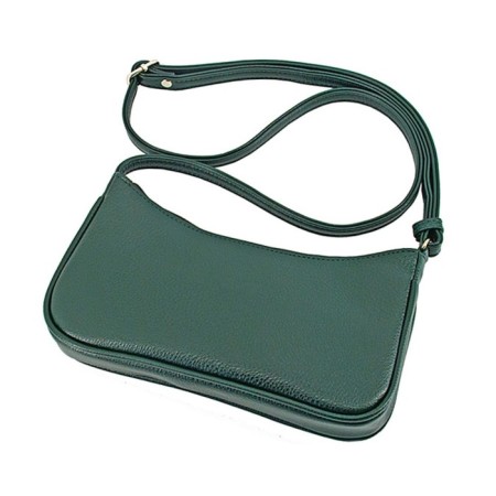 Female bag, artificial leather, green 23x3x12 cm-2