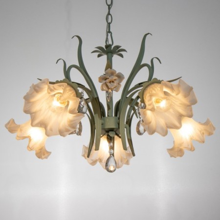 Lyana chandelier 5he27 40w green 45x45x40-90 cm-2