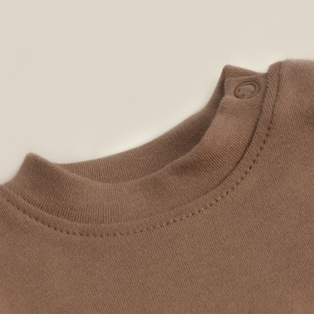 T -shirt with DL. Slee Sl Home Growth 74-80 cm, col. coffee-1
