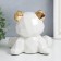 Souvenir Ceramics "White Bear, gold ears and nose" 17.5x15.5x16.5 cm