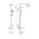The shower system TIMO SELENE SX-1013/03, single-leaf, tropical shower, hand watering can, black 529992