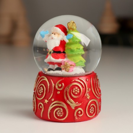 Souvenir Polystone Water Ball "Snow Patterns with the character" MIX 4.5x4.5x6.8 cm-5