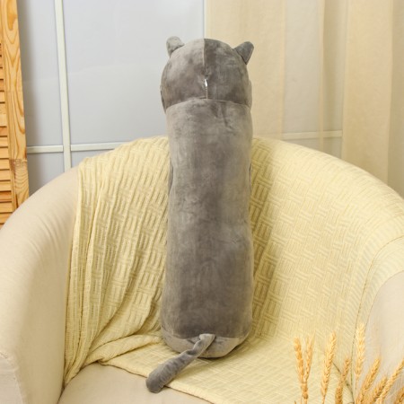 Soft toy "cat", 70 cm, gray color-2