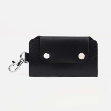 Key on the buttons, length 11 cm, 7 carabiners, black color