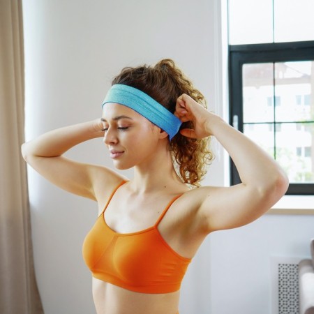 Head bandage, blue color-3