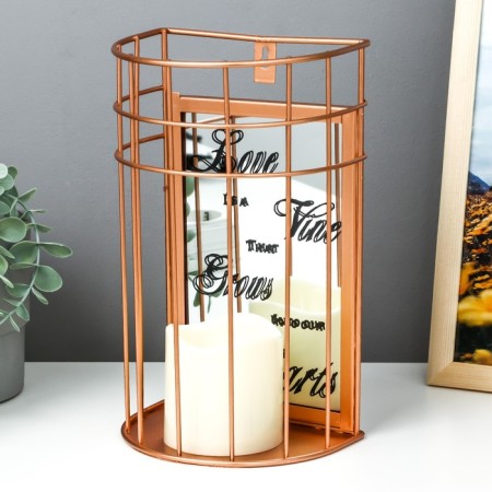 Spinker "candle" LED from batteries 3AAA copper 15x11x25 cm Risalux