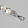 Handle for bags, mother -of -pearl beads, 26 cm, white/silver color