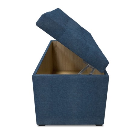 Puff with a lid and weighting, 800 × 400 × 420 mm, Savana plus matting, Denim color-5
