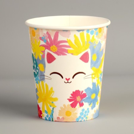 A single -single -paper cup "cat", 250 ml-1