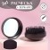 The comb is massage, round, folding, with a mirror, D = 7.5 cm, black color