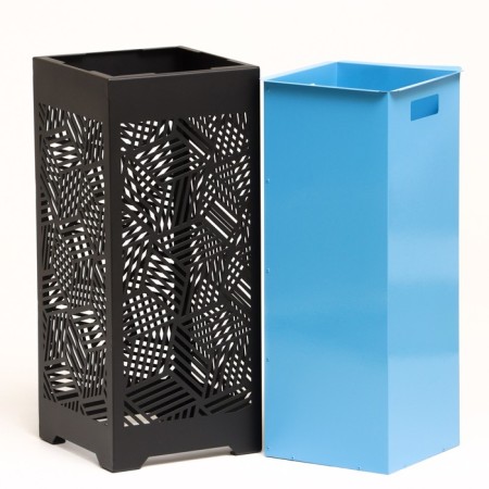 Garden-park urn "Cube" 44 l, 30 x 30 x 70 cm, housing 2 mm, tank 0.5 mm-4