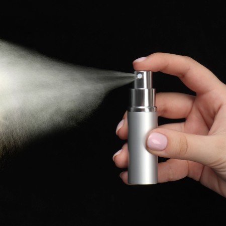 Perfume bottle, with a spray, 10 ml, silver color-17