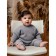 Knitted Children's Pure Love Buddy, height 80 cm, gray color