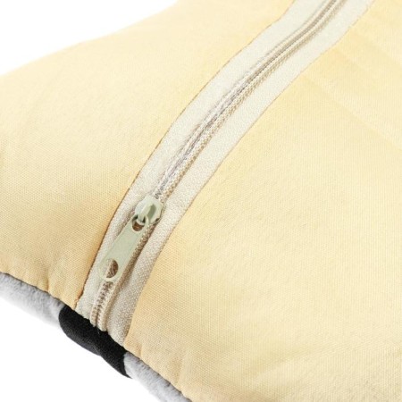 Car bone pillow, on the headrest, 28 × 18 cm, velor, black-2
