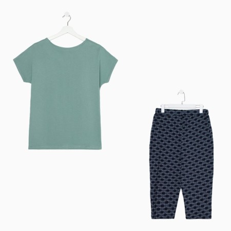 Female set (tunic, breeches), green color, size 52-7