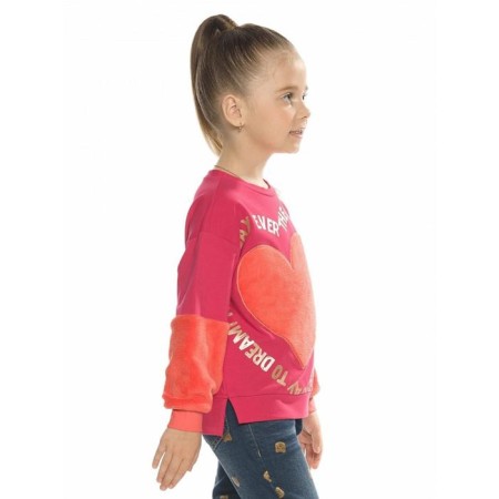 Sweatshirt for girls, height 116 cm, raspberry color-2