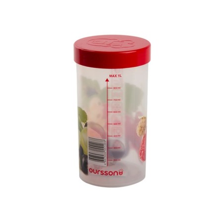 Ourssson 1 l, 9.5 × 9.5 × 18 cm storage, red-2