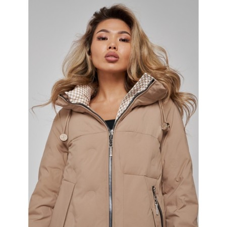 Coat insulated winter female, size 48, beige color-12
