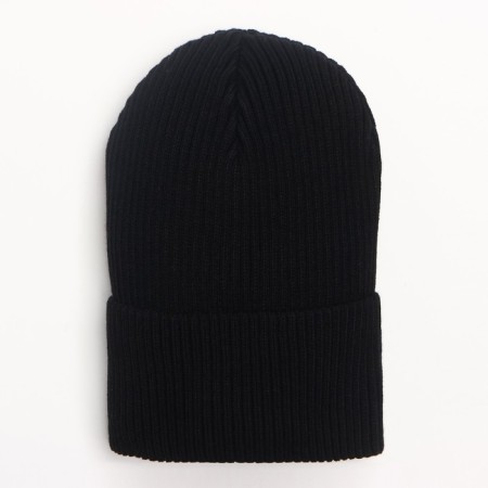 Knitted hat for a boy, black color, size 47-50 (1.5-3 years)