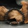 Bracelet from lava with bead Ji "Three Eyes" No. 1