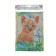 Diamond mosaic with full filling on the canvas "Kitten with butterflies", 15 x 21 cm