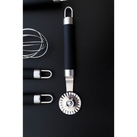 Knife for pizza and dough Venus, 18 cm, handle Soft-Touch, black color-3