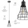 Lamp PL10 BK E27 60W H-pondaire 20 cm, suspension 80 cm, black
