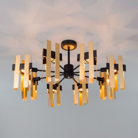 Ceiling Lamp EUROSVET SPADA 70116/8, E14, 8x60W, 740x740x360 mm, black color black-1