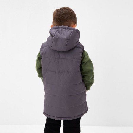 Children's vest, gray color, height 92 cm-4