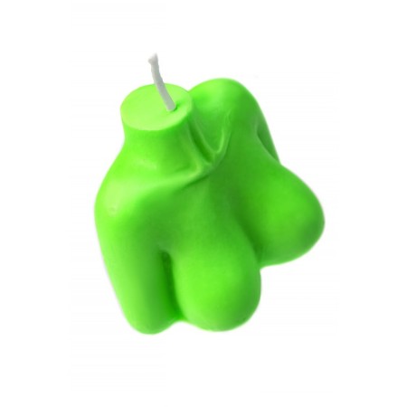 Candle Pecado BDSM "Women's silhouette", green color, 49 g-5