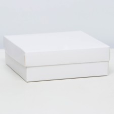 The box is folding, the lid is, white, 15 x 15 x 5 cm
